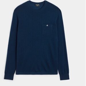 Todd Snyder Navy Cashmere Pocket Tee Knit Crewneck Sz XL